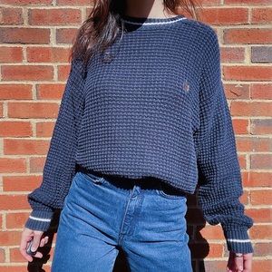 Chunky Navy Waffle sweater size XL
